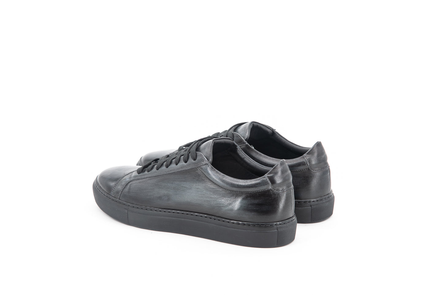 Leather Low Kick │ Grey Patina