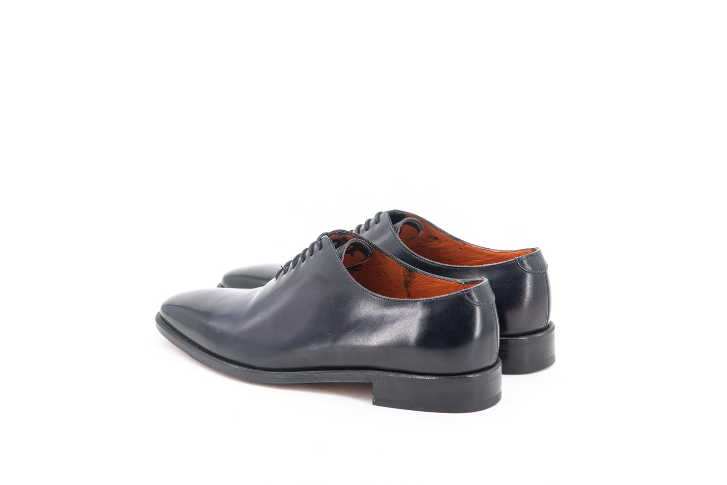 Leather Whole Cut Savile│ Navy