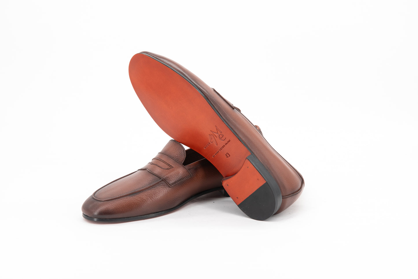 Grain Leather Venetian Loafer │ Whisky Burn Effect
