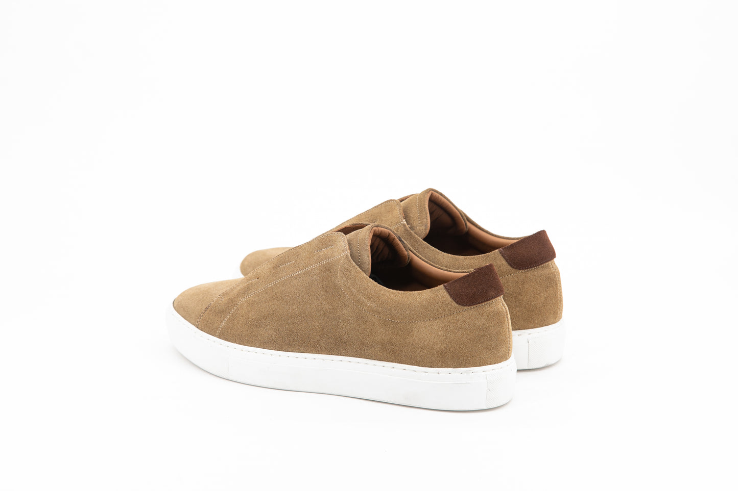 Suede Laceless Trainer │ Camel