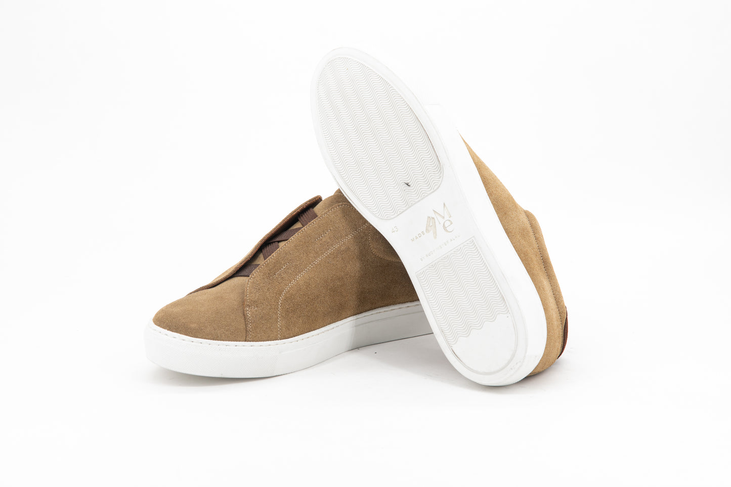 Suede Laceless Trainer │ Camel
