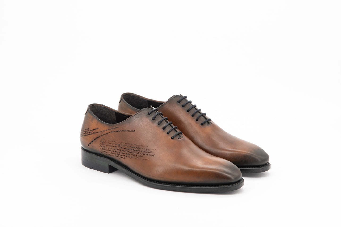 Leather Whole Cut Savile│ Whisky Burn Effect with Scritto
