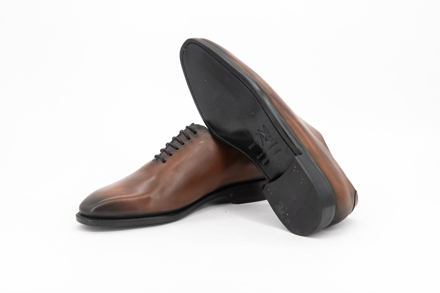 Leather Whole Cut Savile│ Whisky Burn Effect with Scritto