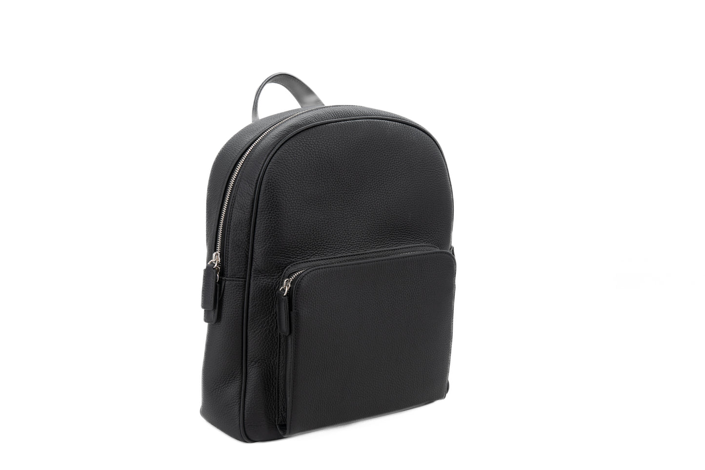 Leather Bagpack│ Black Grain