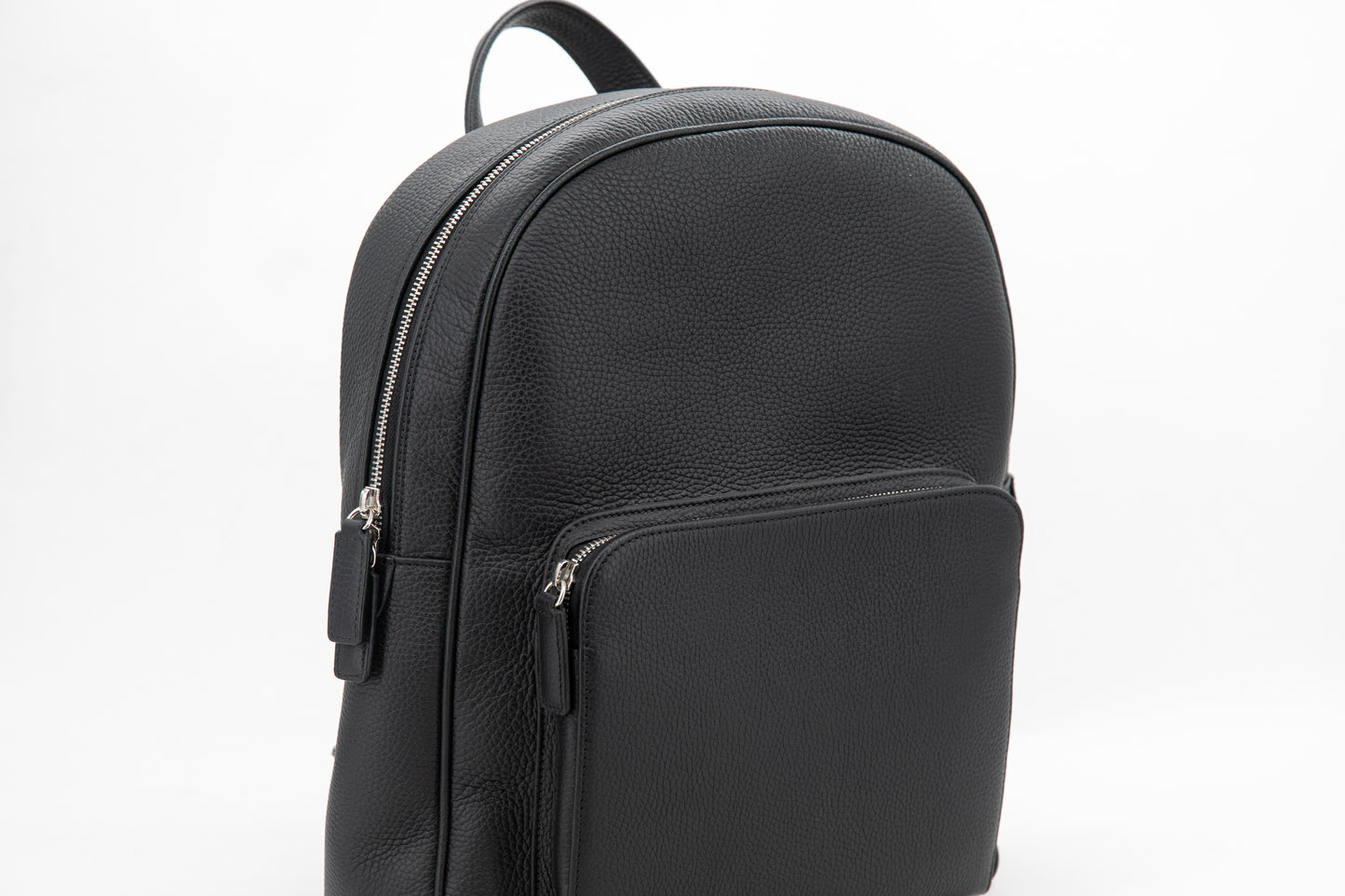 Leather Bagpack│ Black Grain