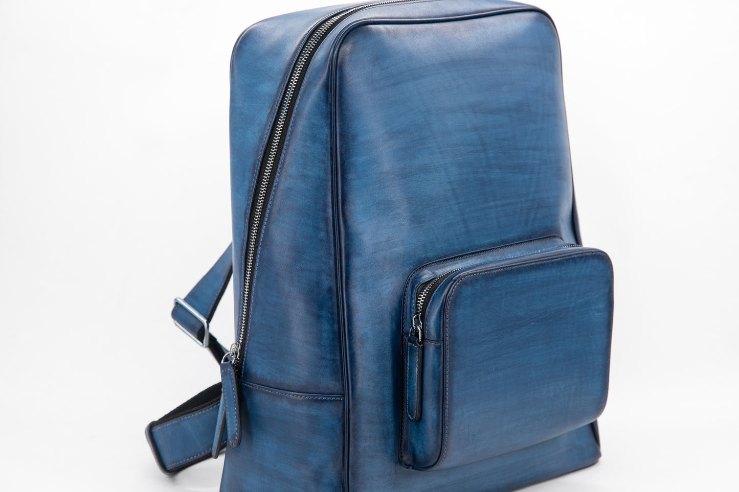 Leather Bagpack│ Blue Patina