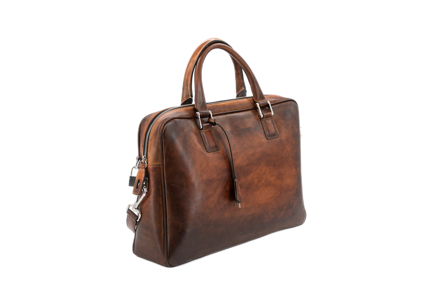 Leather Business Bag│ Cognac Patina