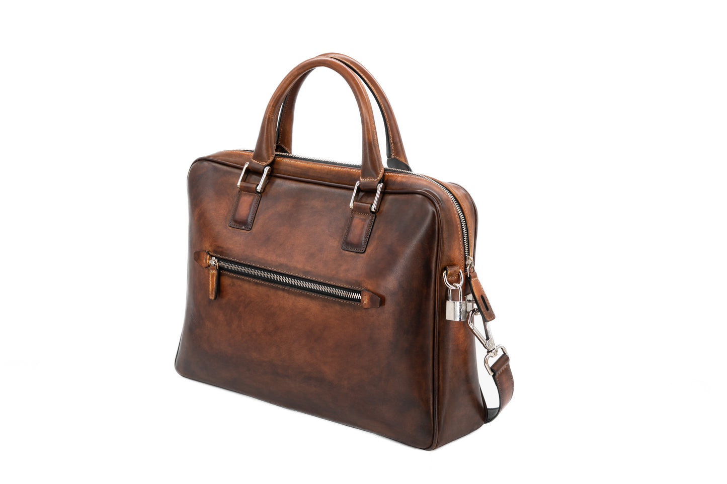 Leather Business Bag│ Cognac Patina