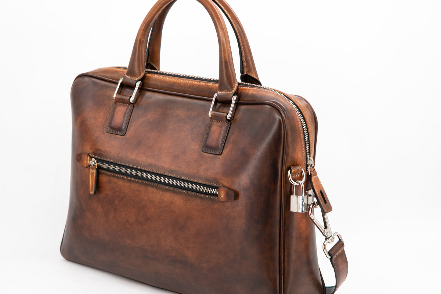 Leather Business Bag│ Cognac Patina