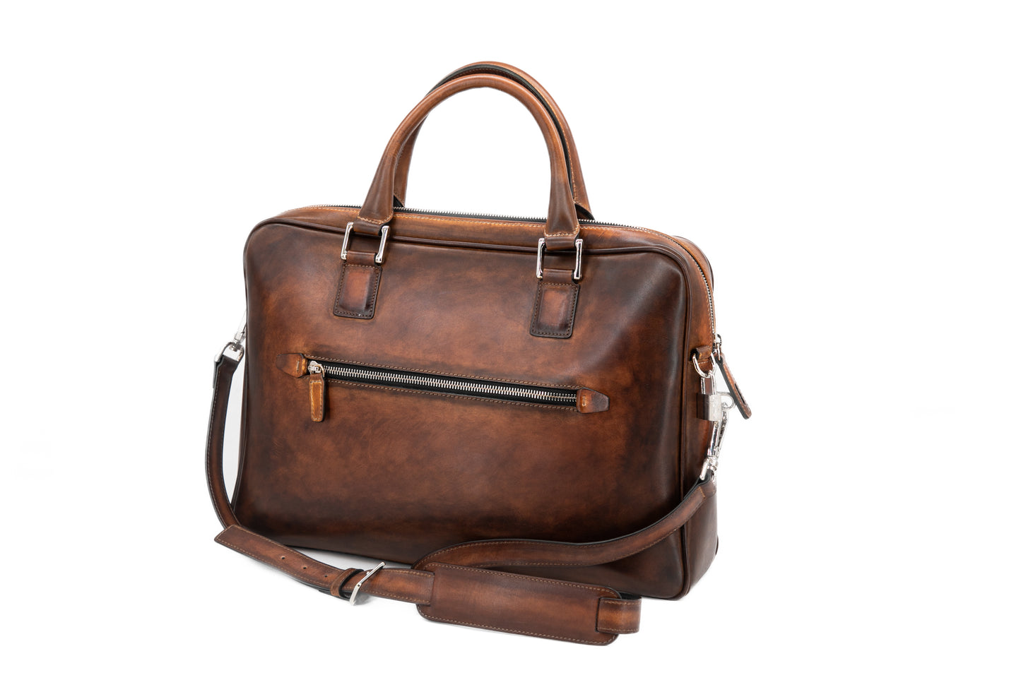 Leather Business Bag│ Cognac Patina