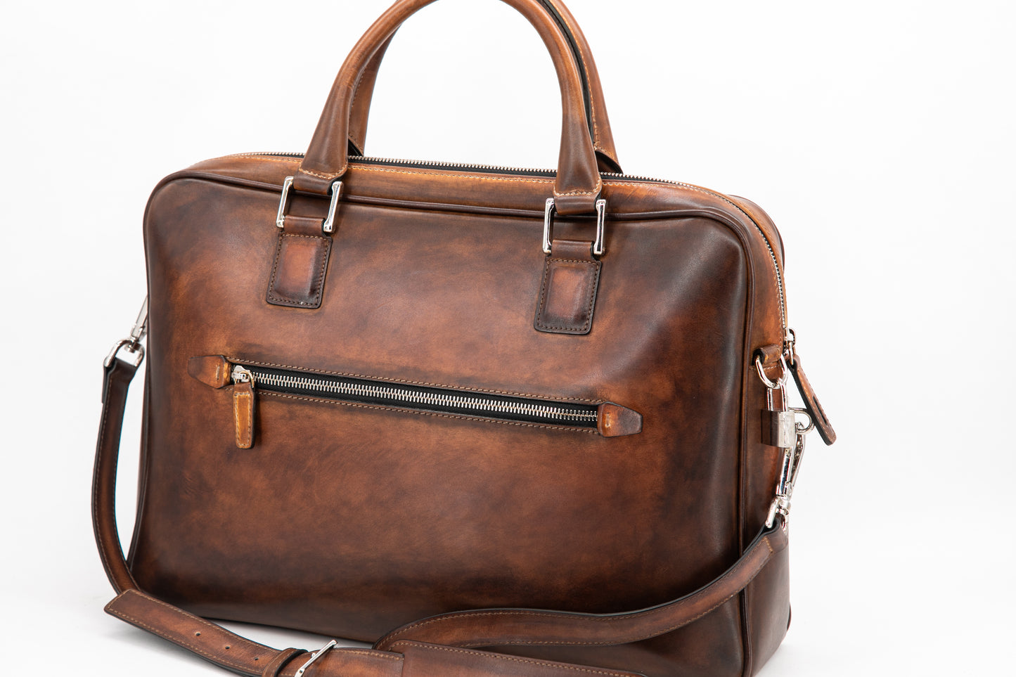Leather Business Bag│ Cognac Patina