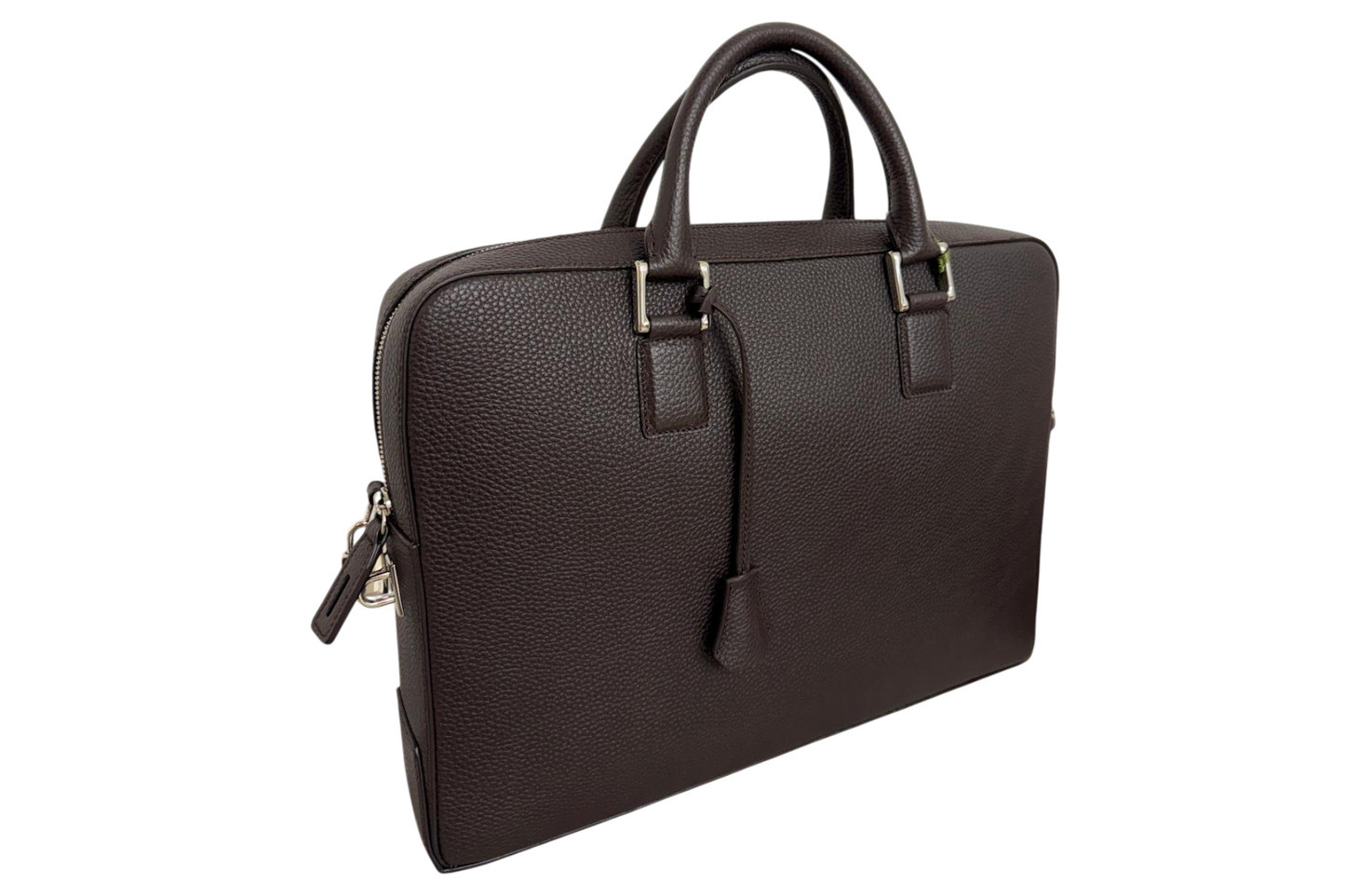Leather Business Bag│ Brown Grain