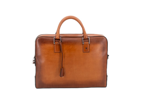 Leather Business Bag│ Camel Patina
