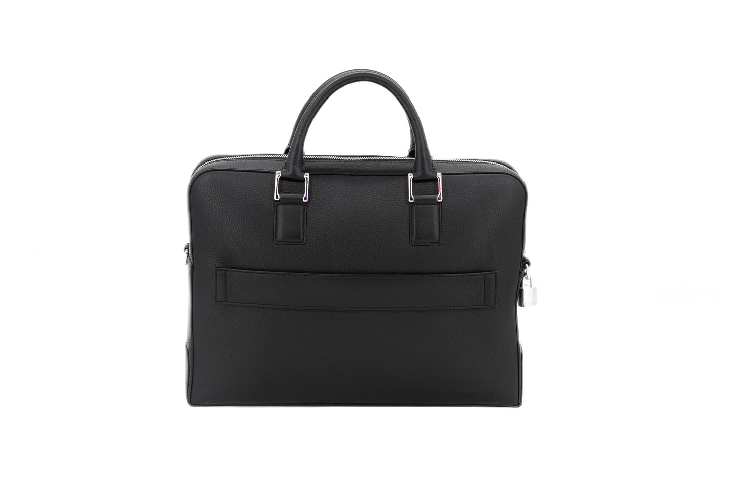 Leather Business Bag│ Black Grain