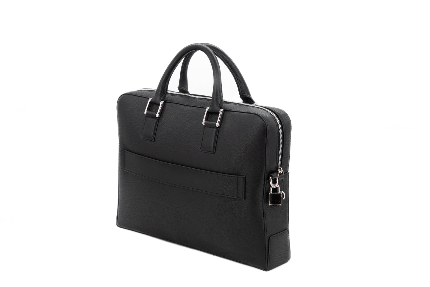 Leather Business Bag│ Black Grain