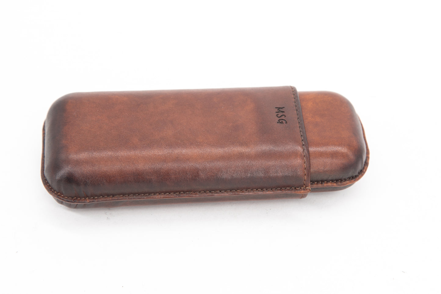Leather Cigar Case │ Brown Patina