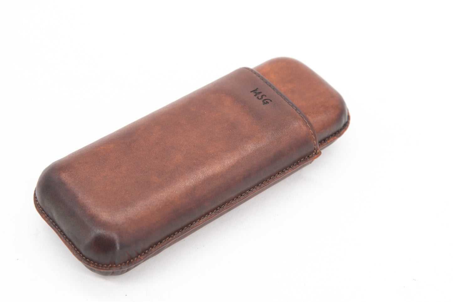 Leather Cigar Case │ Brown Patina