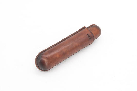 Leather Cigar Case │ Brown Patina