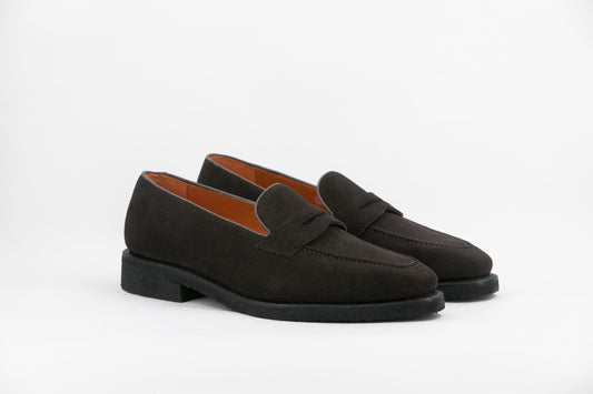 LOAFER SAVILE SUEDE BROWN CREPE SOLE