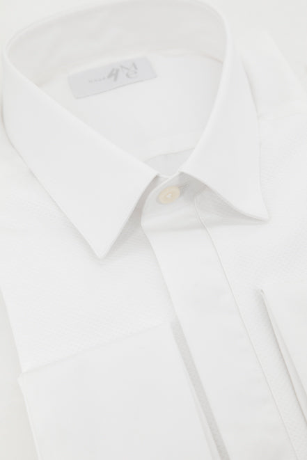 Honeycomb Boiled Shirt │ White