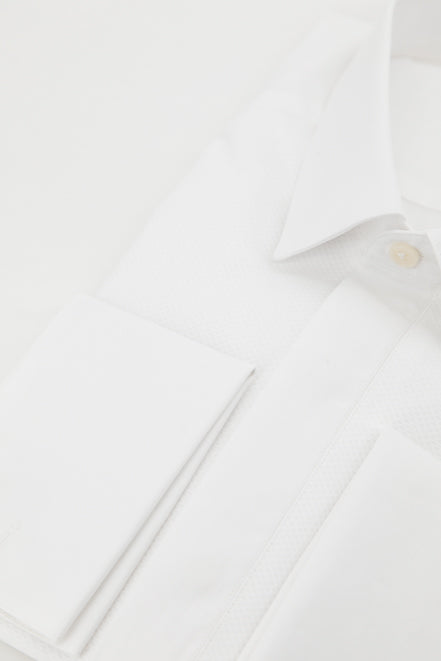 Honeycomb Boiled Shirt │ White