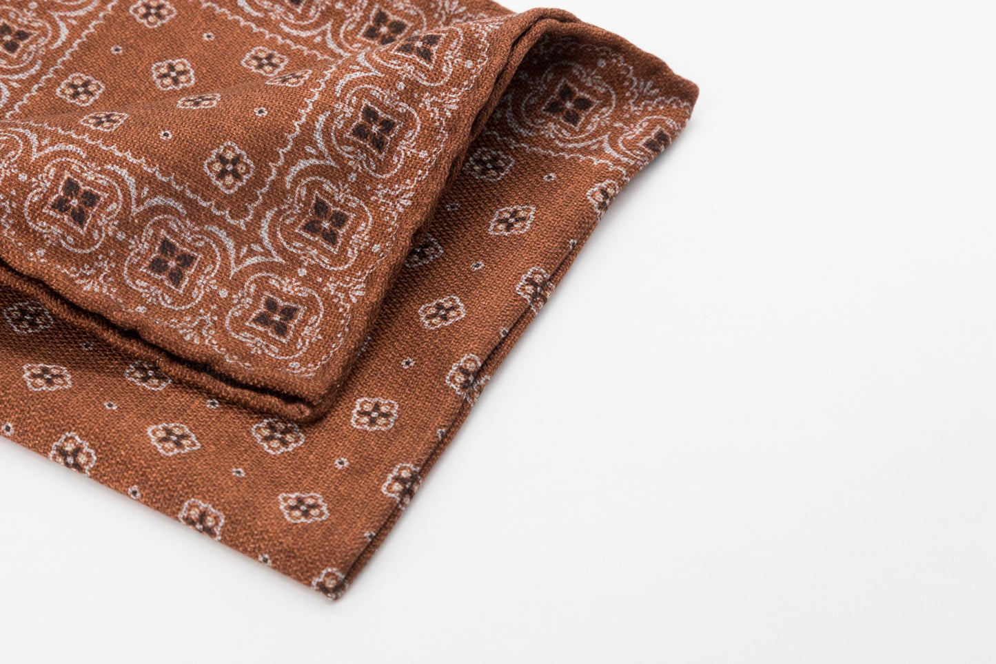 Pocket Square - Camel and Black Medallions