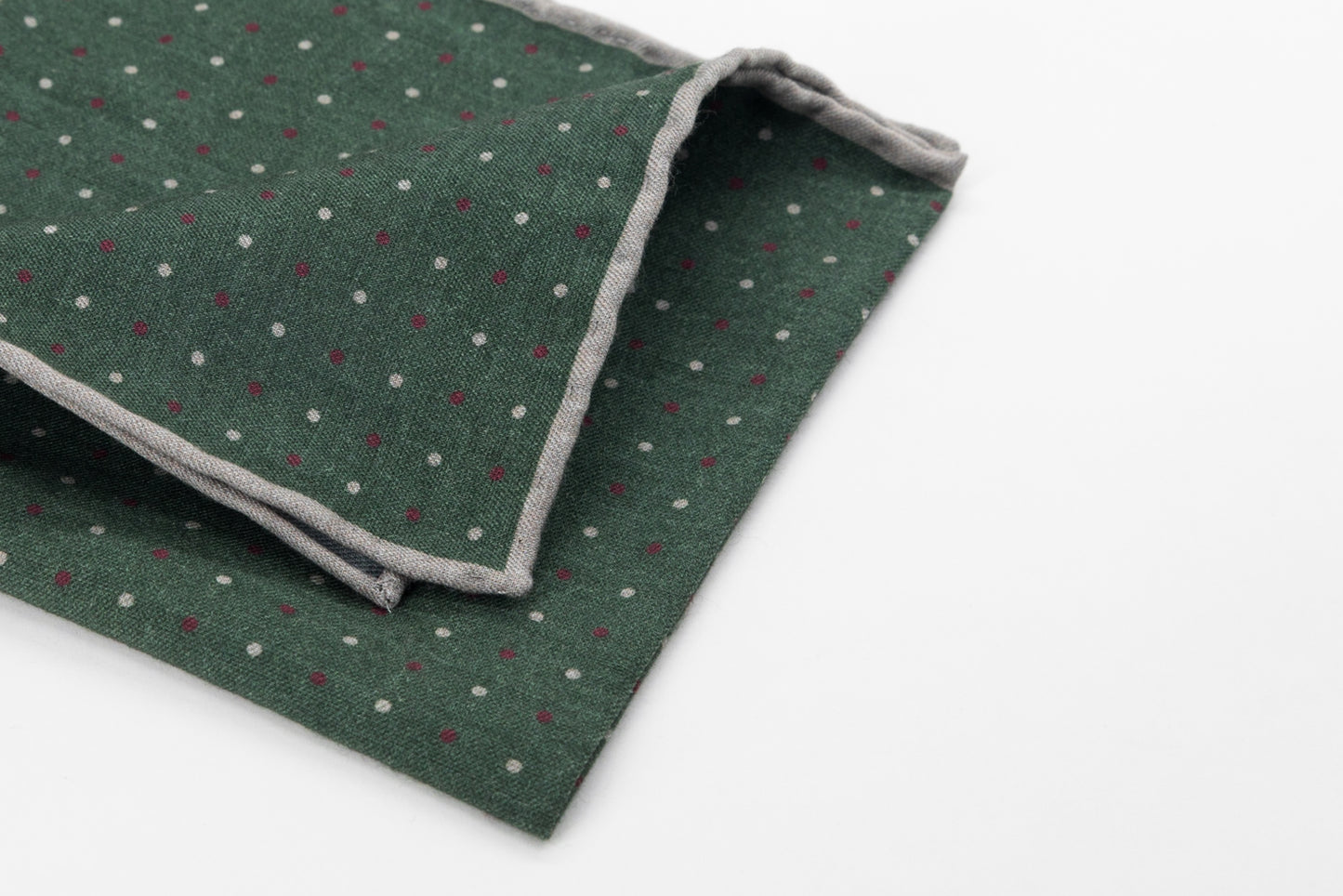 Pocket Square - Grey with Purple and Lilac Dots