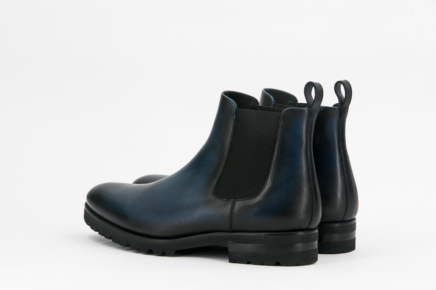 CHELSEA BOOTS BLUE LEATHER