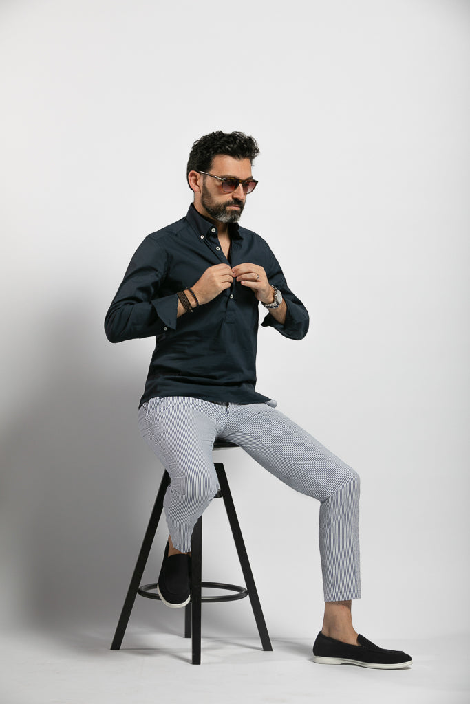 Jog Pants Seersucker │ Blue Stripes