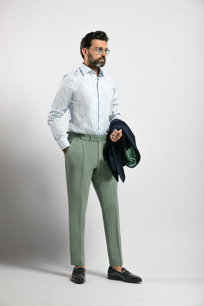 Mint Trousers with adjusters Vitale barberis canonico Super 110'S