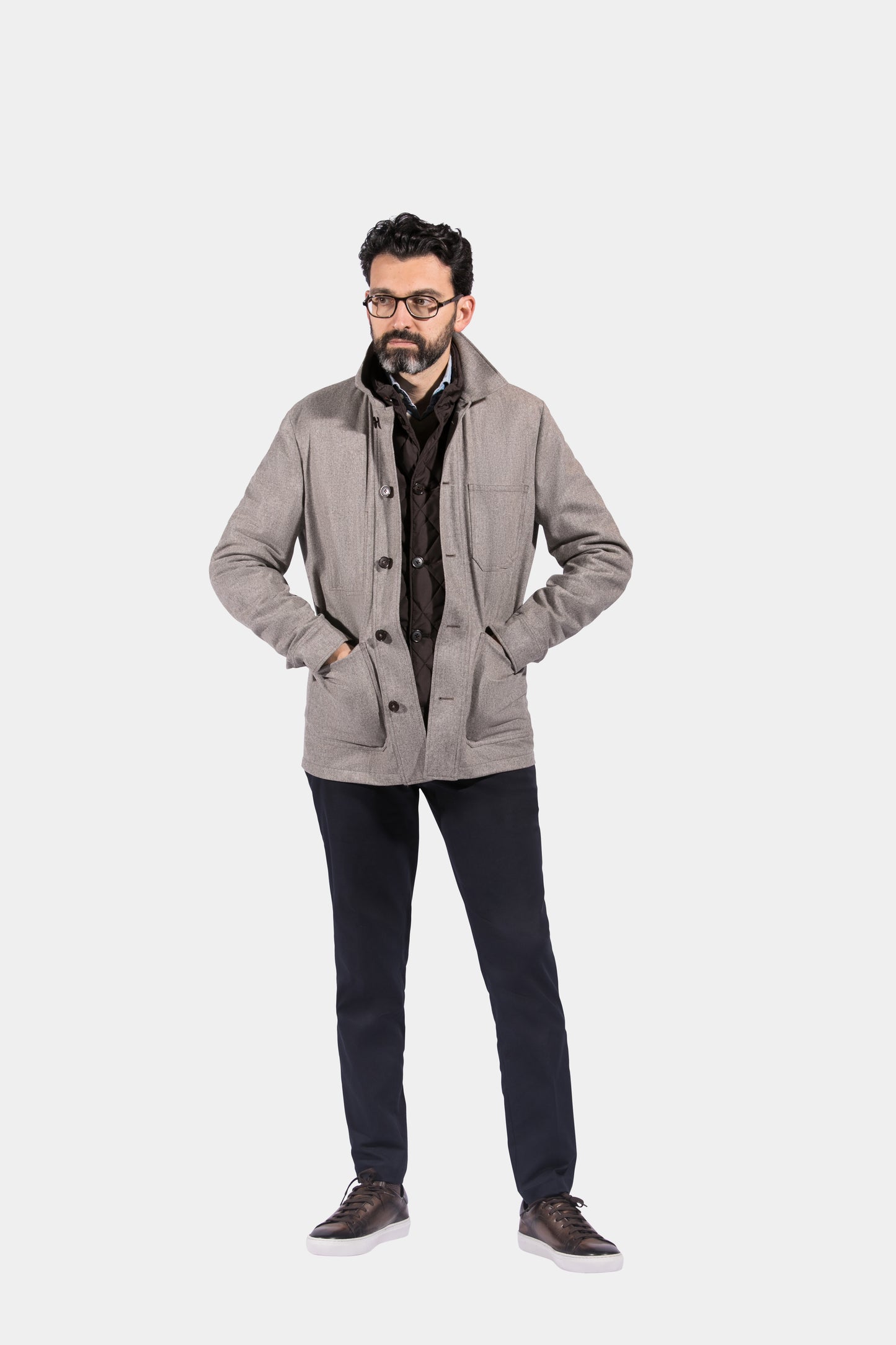 Work Jacket, Light Grey, Vitale Barberis, Jacket Only