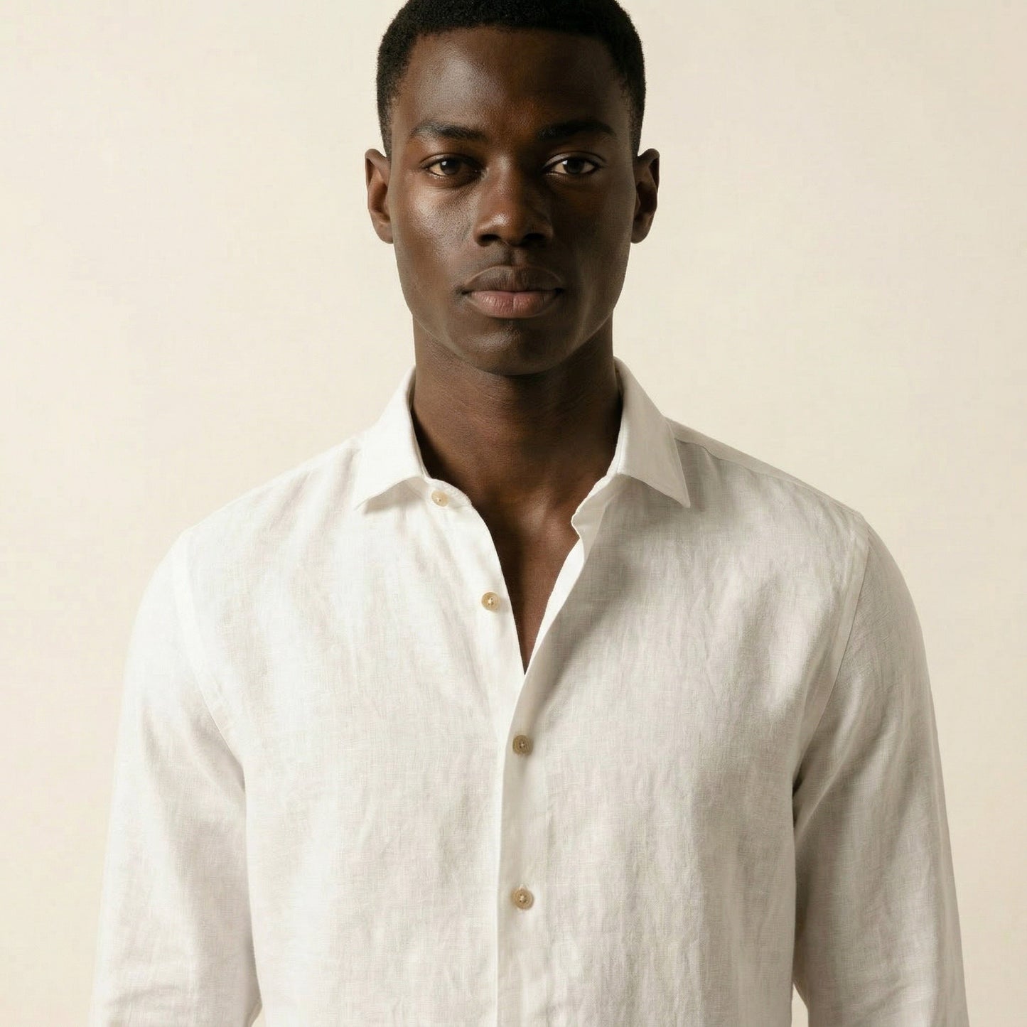 Shirt, White, Pure Linen, Canclini