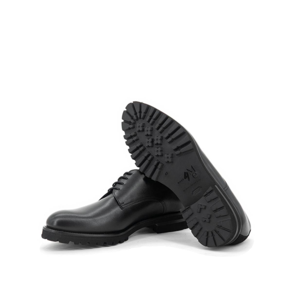 Derby Zurigo Black with Commando Soles - view 3