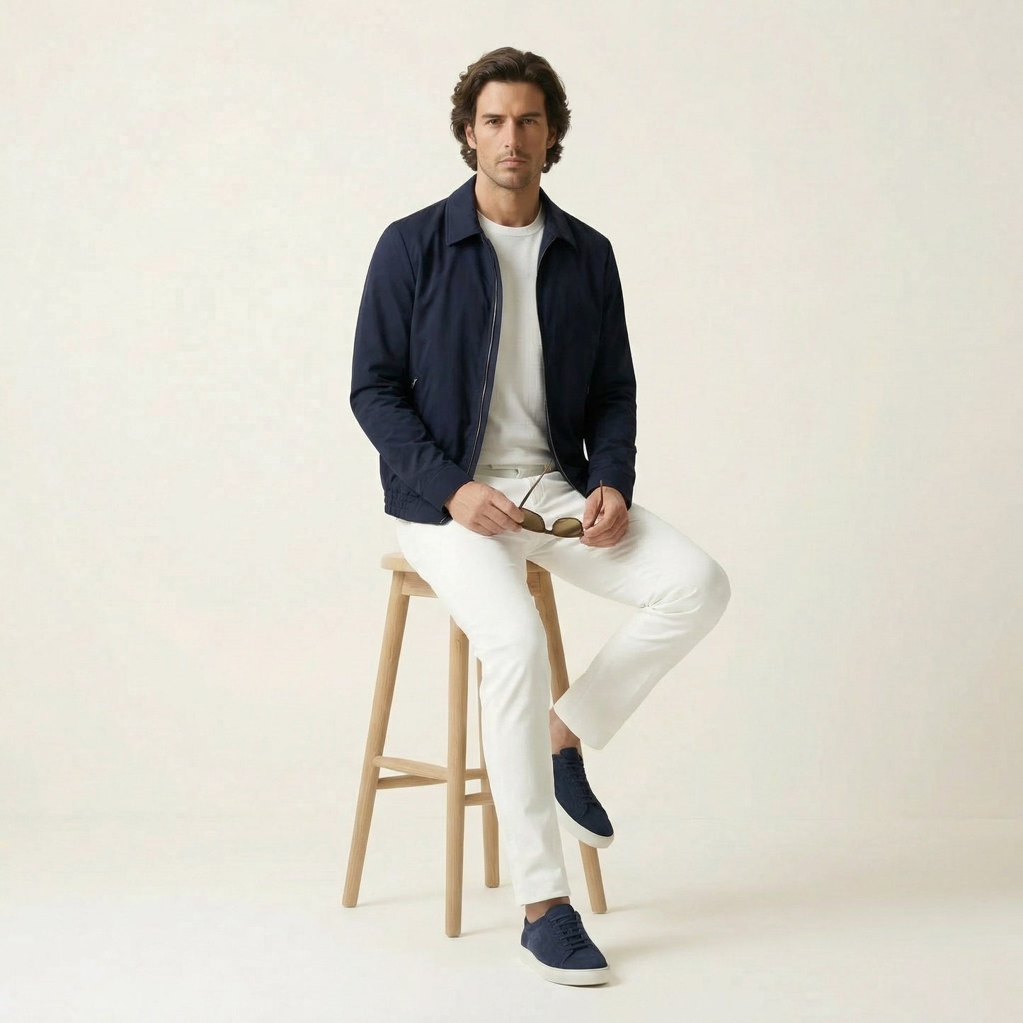 Bomber, Navy, Japonese tec fabric