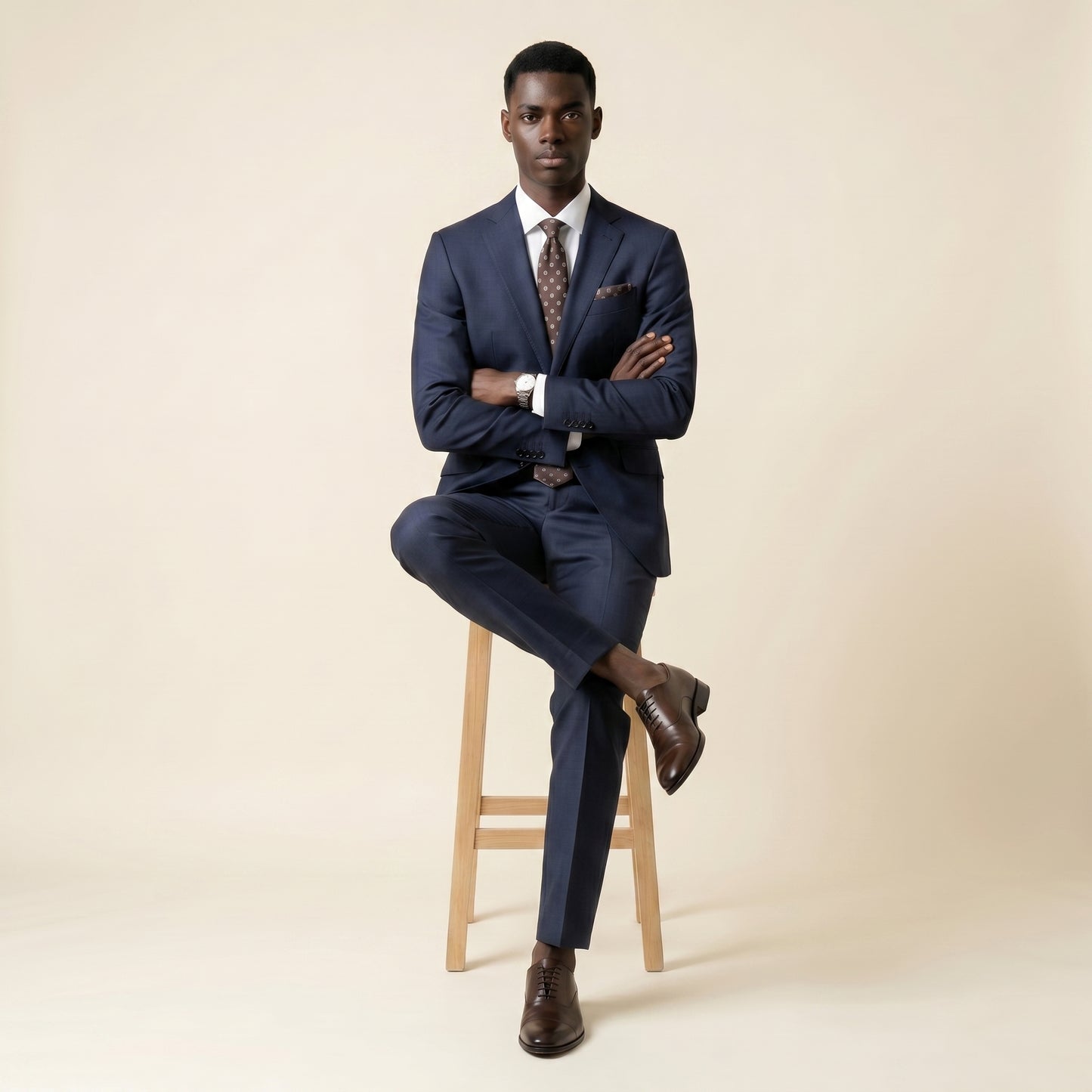 Notch Lapel, Navy Suit, Super 150'S Loro piana