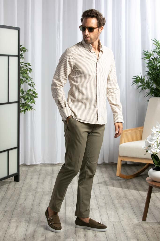 Suede Double Monk Belgian Sneakers │ Khaki
