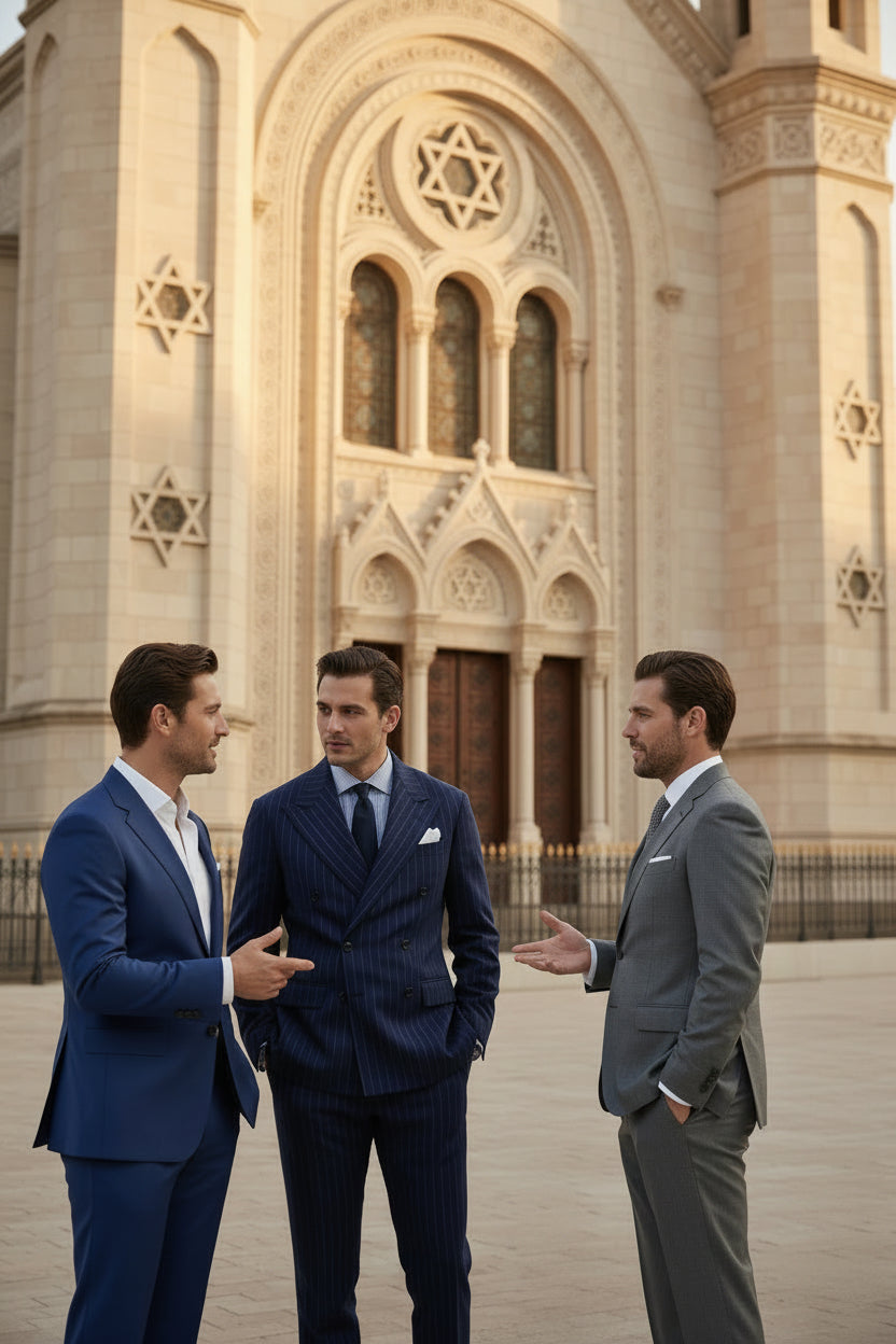 Double Breasted 4 on 1, 2 pcs Suit, Blue, Superfine Australian Wool, Zegna