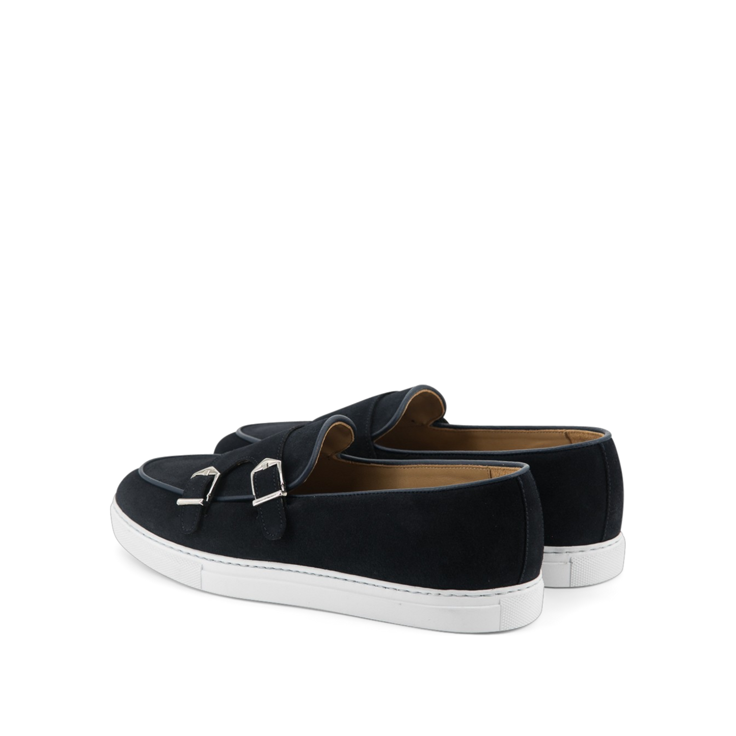 Suede Double Monk Belgian Sneakers │ Navy