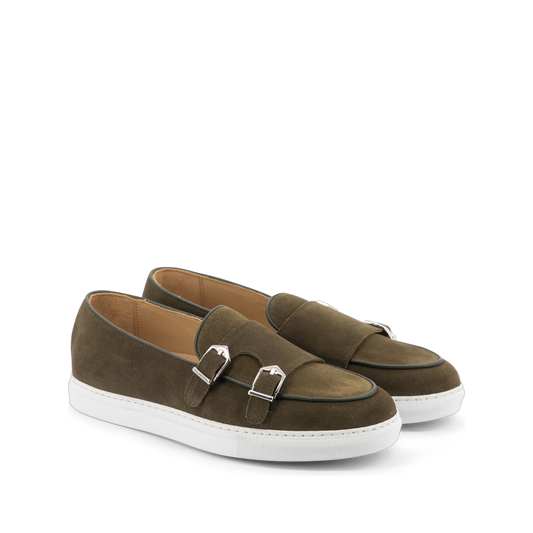 Suede Double Monk Belgian Sneakers │ Khaki