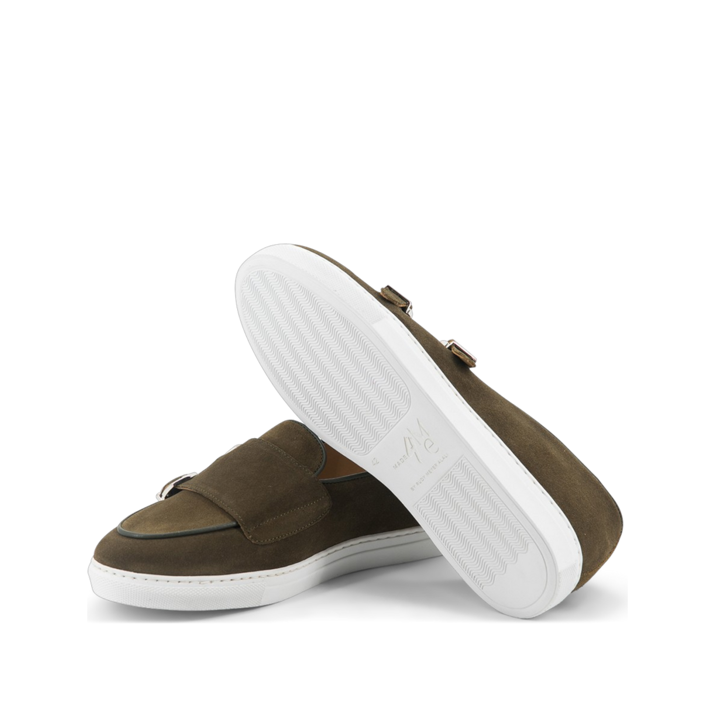 Suede Double Monk Belgian Sneakers │ Khaki