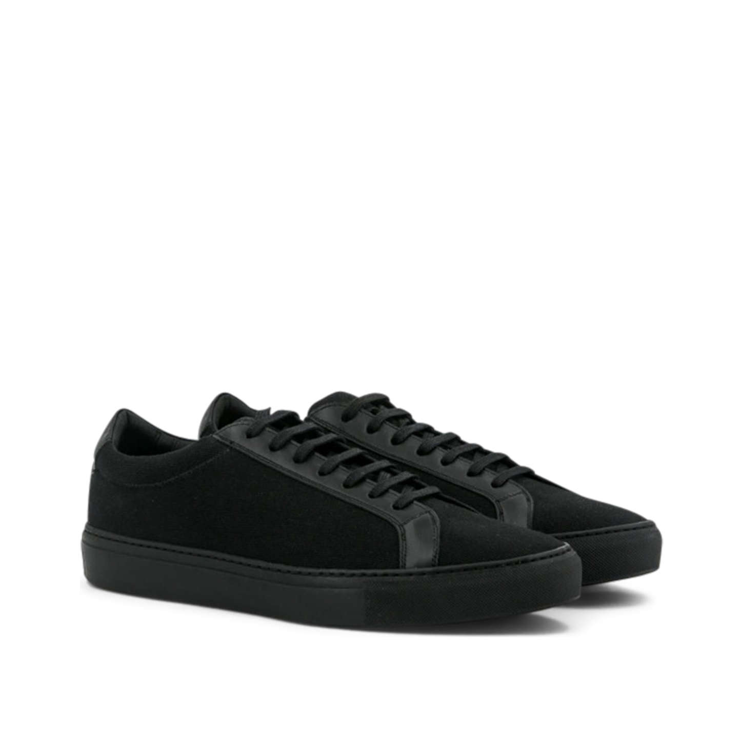 Linen & Leather Low Kick │ Black