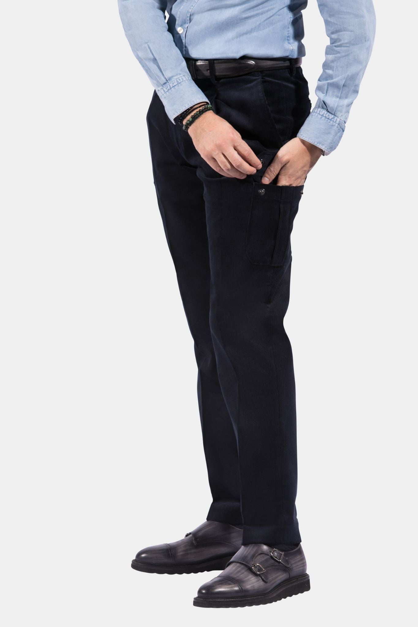 Cargo Trousers 1 pleat Corduroy Duca Visconti