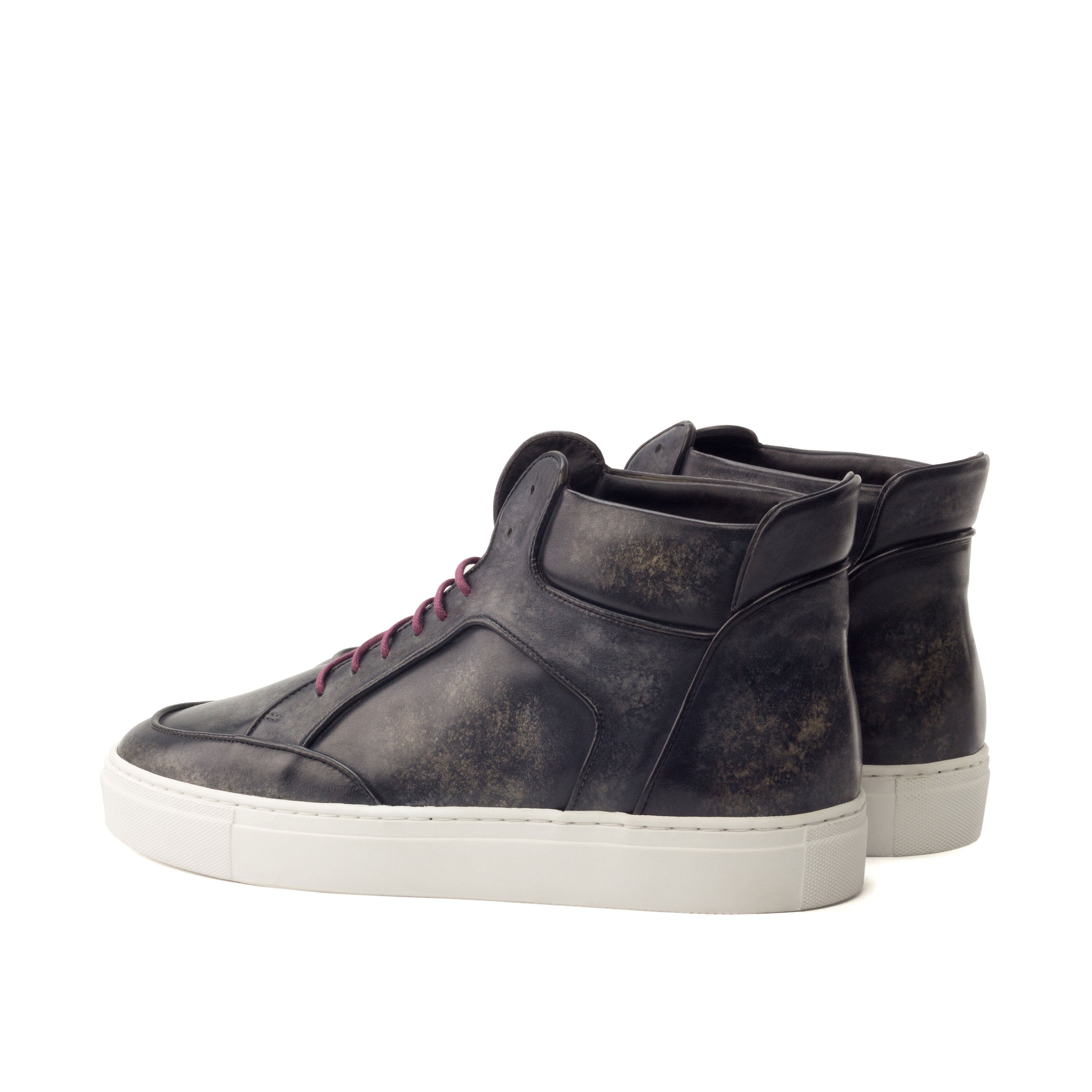 High Sneakers marble grey patina