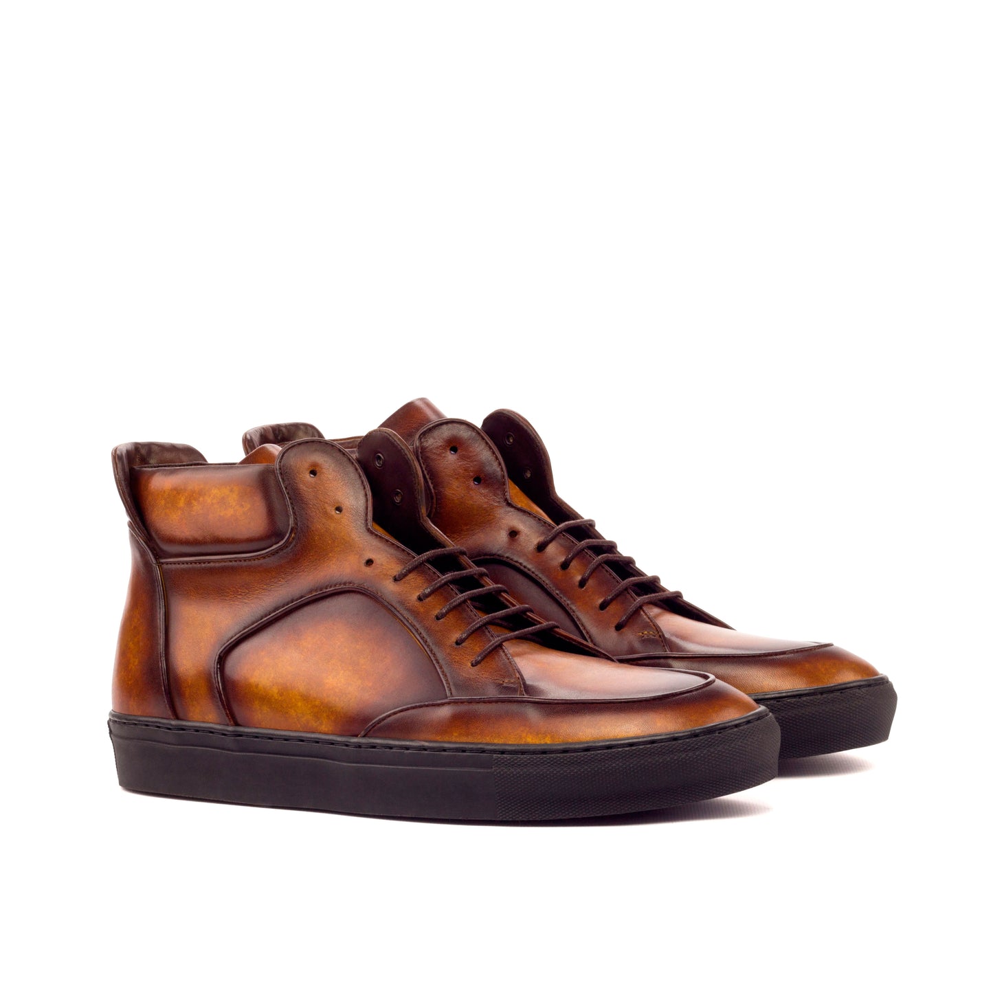 High Sneakers fire cognac high patina