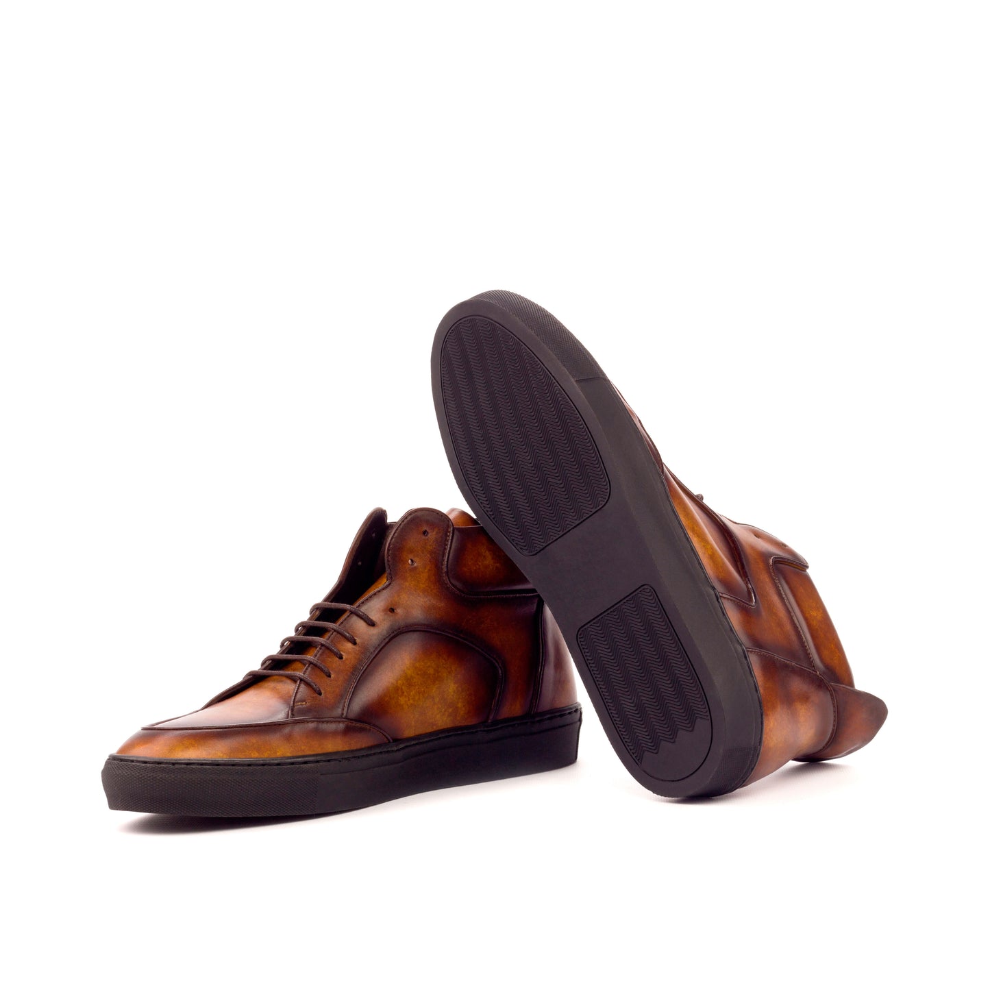 High Sneakers fire cognac high patina