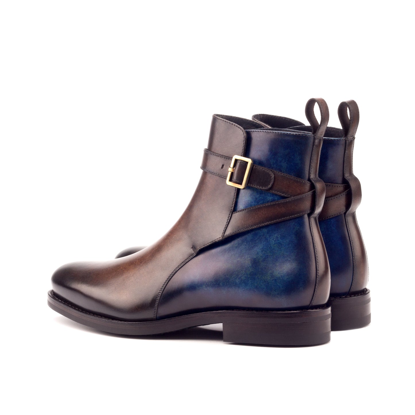 Boots buckle marble brown & blue