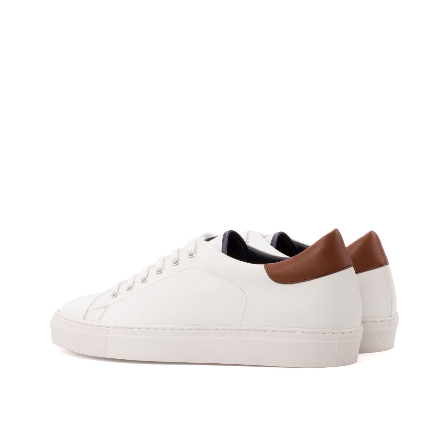 Sneaker white brown leather
