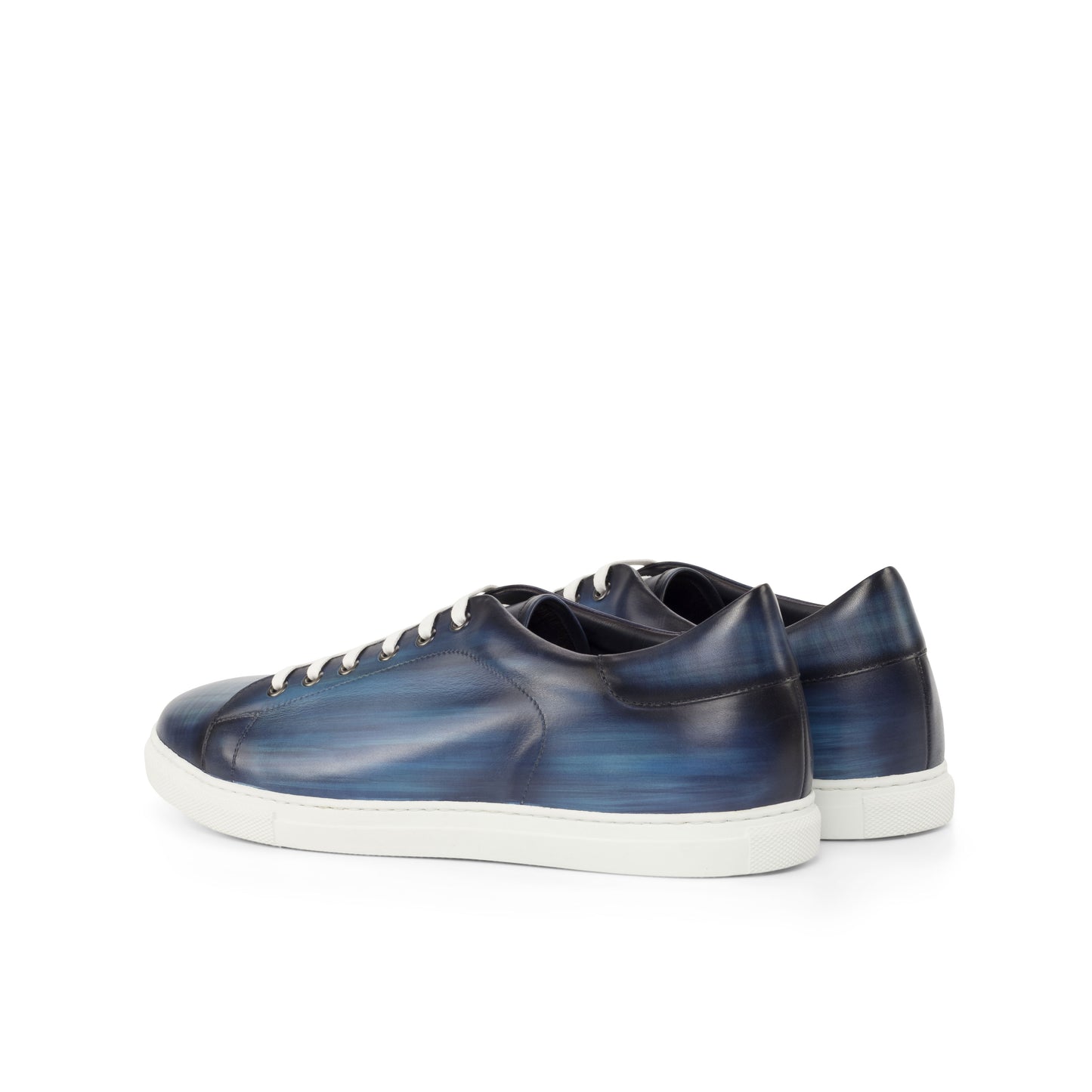 Sneakers blue jeans classic patina leather