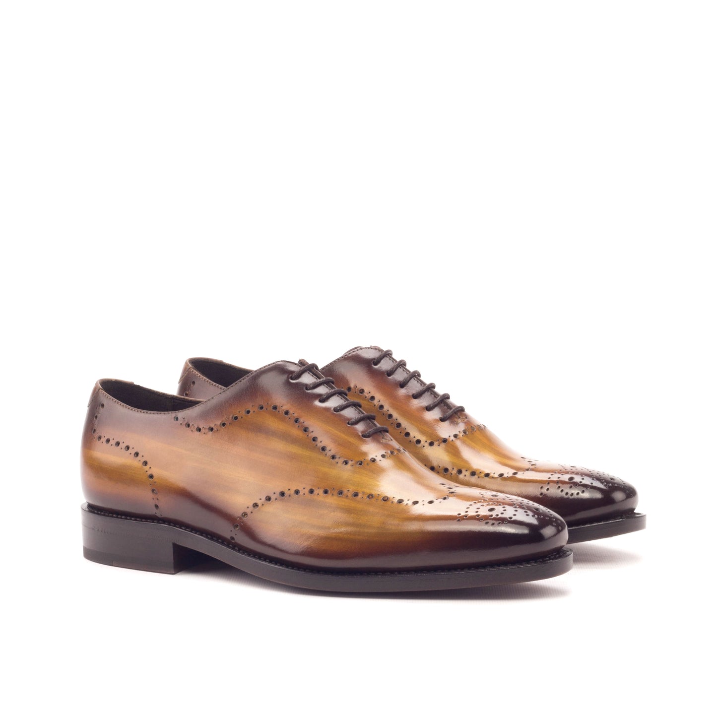 Leather Whole Cut Monti Perforated │ Whisky Classic Patina