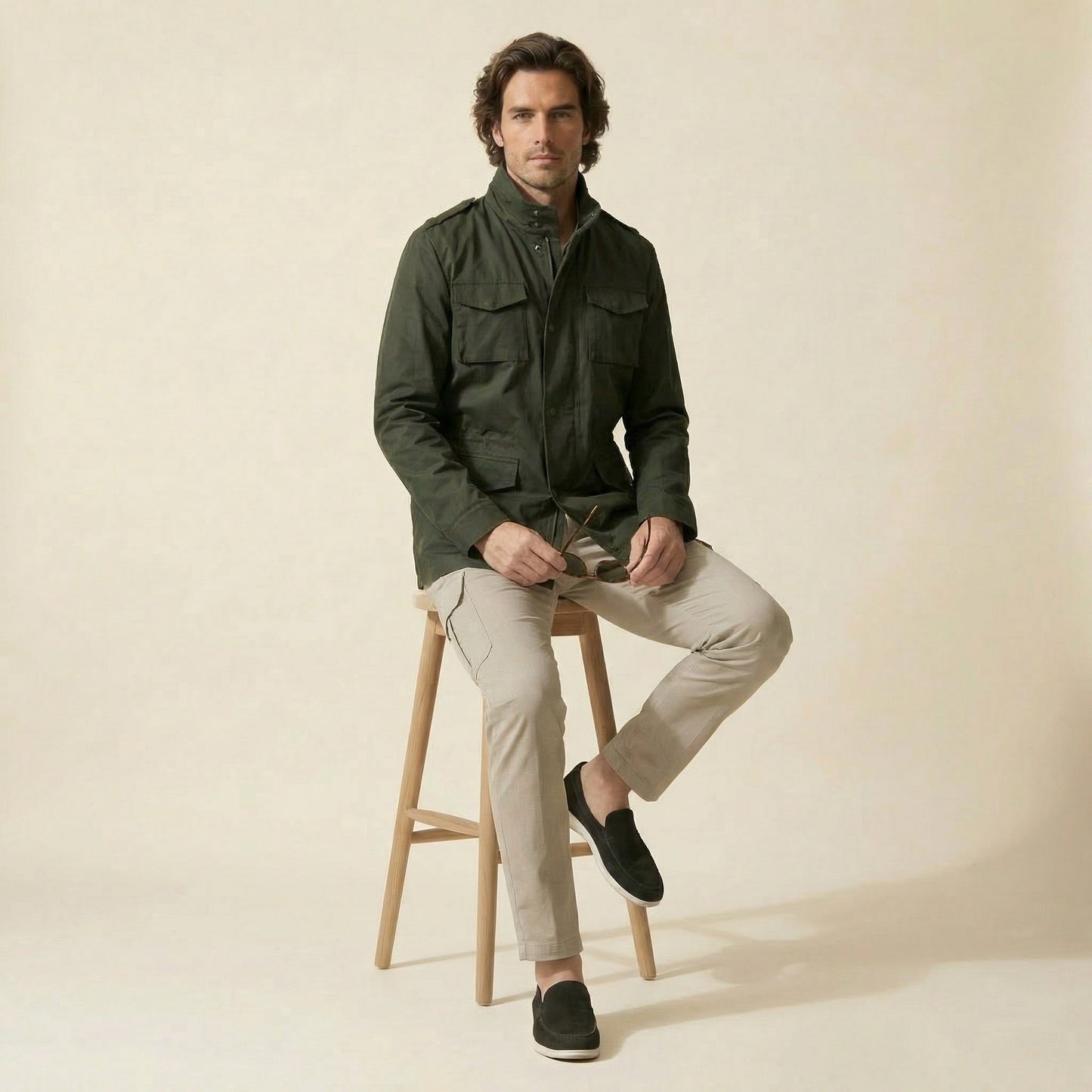 Field Jacket, Khaki, Tec Fabric, Olmetex Italy